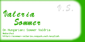 valeria sommer business card